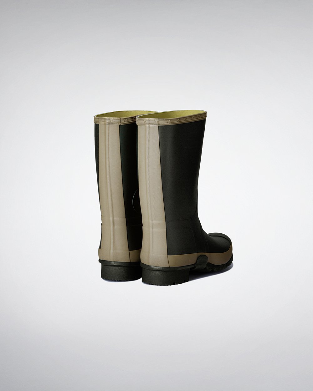 Hunter Gardener Short Rain Boots - Online Womens Dark Olive - CLWDEN813